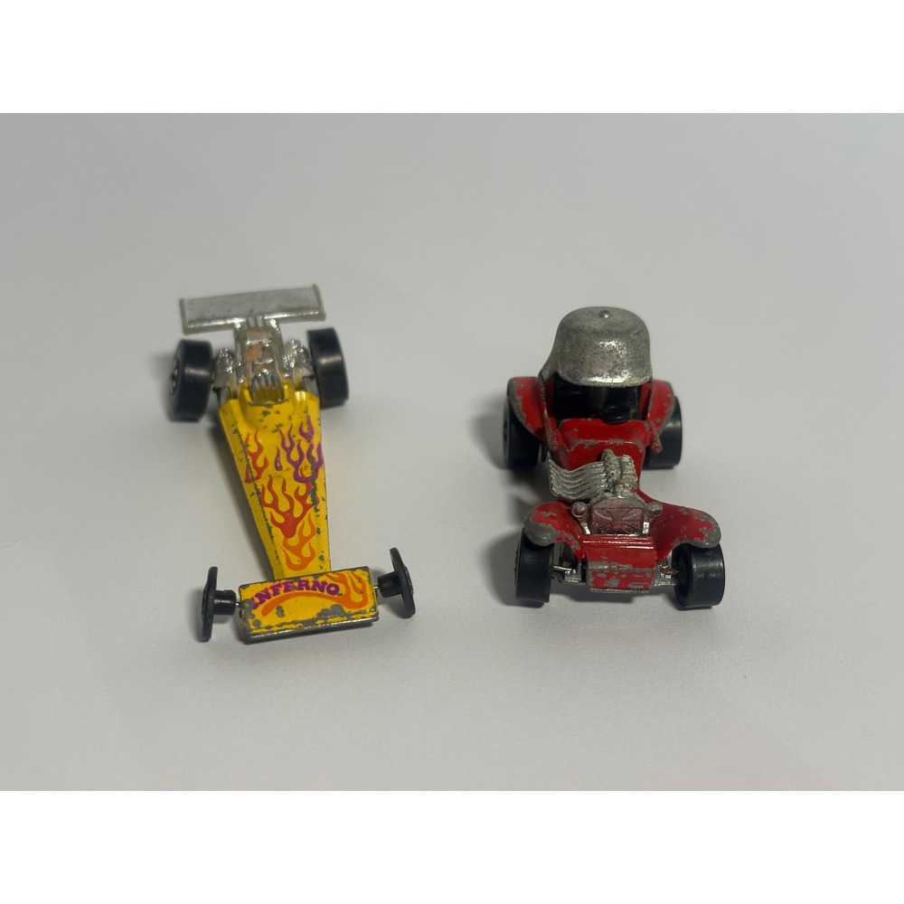 Vintage Hot Wheels Redline Lot Red Baron 1969 Inferno 1975 Turbo-Racer